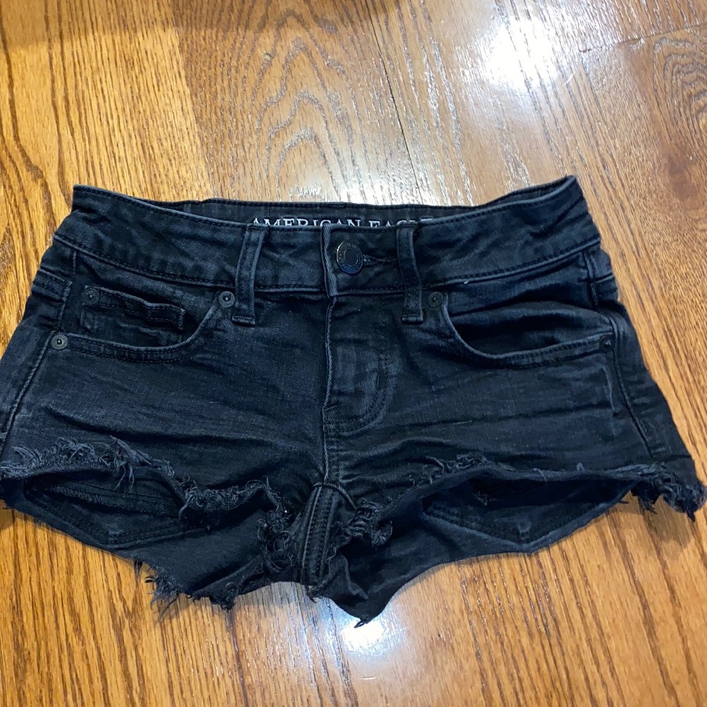 Black Jean shorts
